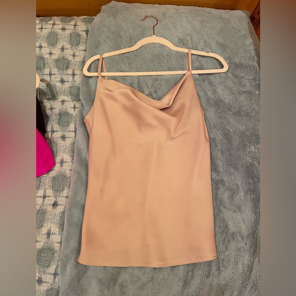 Champagne cow neck top